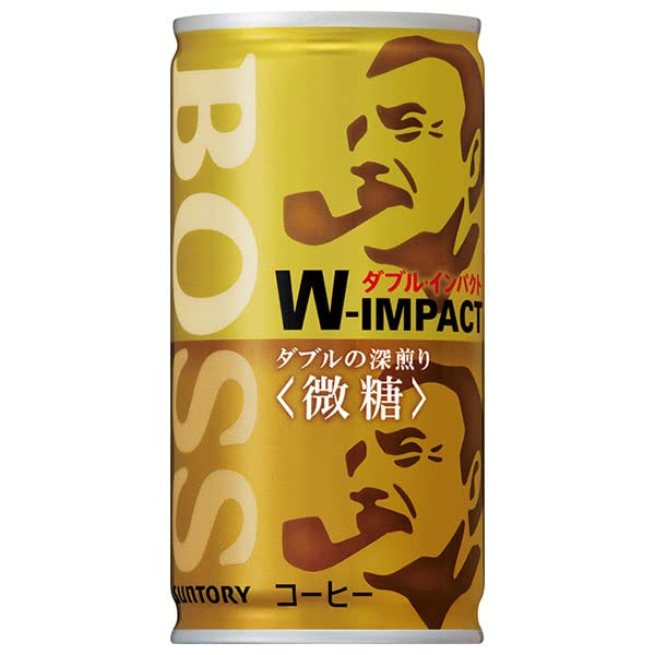 Amazon.co.jp: サントリー BOSS(ボス) ダブルインパクト 微糖 185g缶