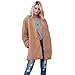 Produktbild Ouneed Damen Warm Faux Pelz Langarm Jacke Mantel Feste Weste Oberbekleidung (Braun, S)