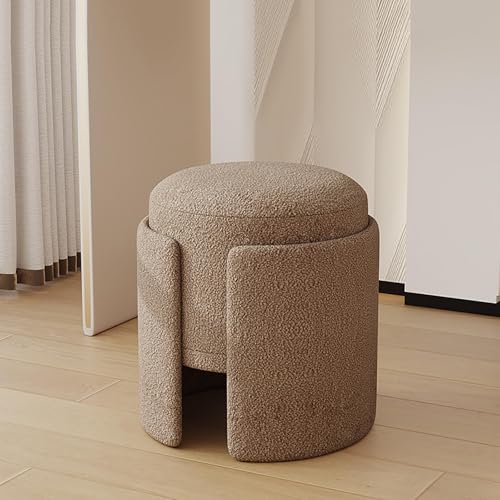 Taburete de tocador con asiento acolchado suave y reposapiés tapizado, silla de maquillaje multifuncional para dormitorio, sala de estar y vestidor
