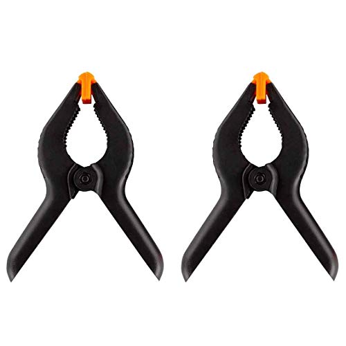 Universal clamp set (2 pieces), stable glue clamps, spring clamps, universal use for photo wall, background, photography, plastic clamps, mounting clamps, one-handed clamps