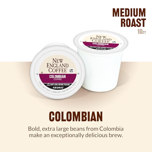 Image of New England Coffee Single Serve Pods, Colombian Supremo Medium Roast 10 Count (Pack of 6)