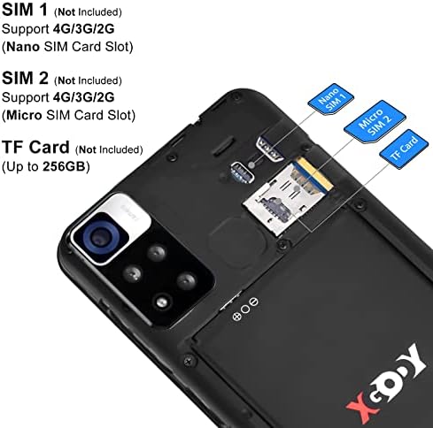 Xgody Y13 Quad Core, 4G Dual SIM Smartphone SIM Free Unlocked Mobile Phones, 8GB ROM/SD 256GB, 3000mAh Battery, 6-inch Display Android 9.0 phone, 5MP Camera, Face ID, GPS, FM, UK Version (Green)