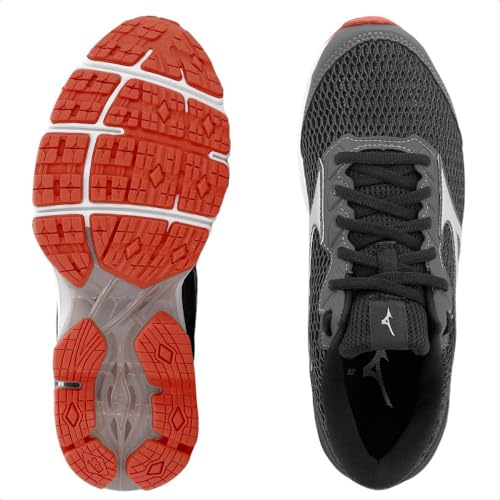 Tênis Mizuno Frontier 13, Unissex, Preto/Branco/Laranja, 38