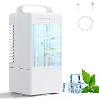Mini Klimaanlage con Tanque, Mobile Klimaanlage, 4-In-1 Luftkühler mit Wasserkühlung, 3 Gebläsestufen, Oszillation, LED-Display, Leise Klimaanlage mit Luftbefeuchter (Kühlkomfort-Modell) – Ansicht 1