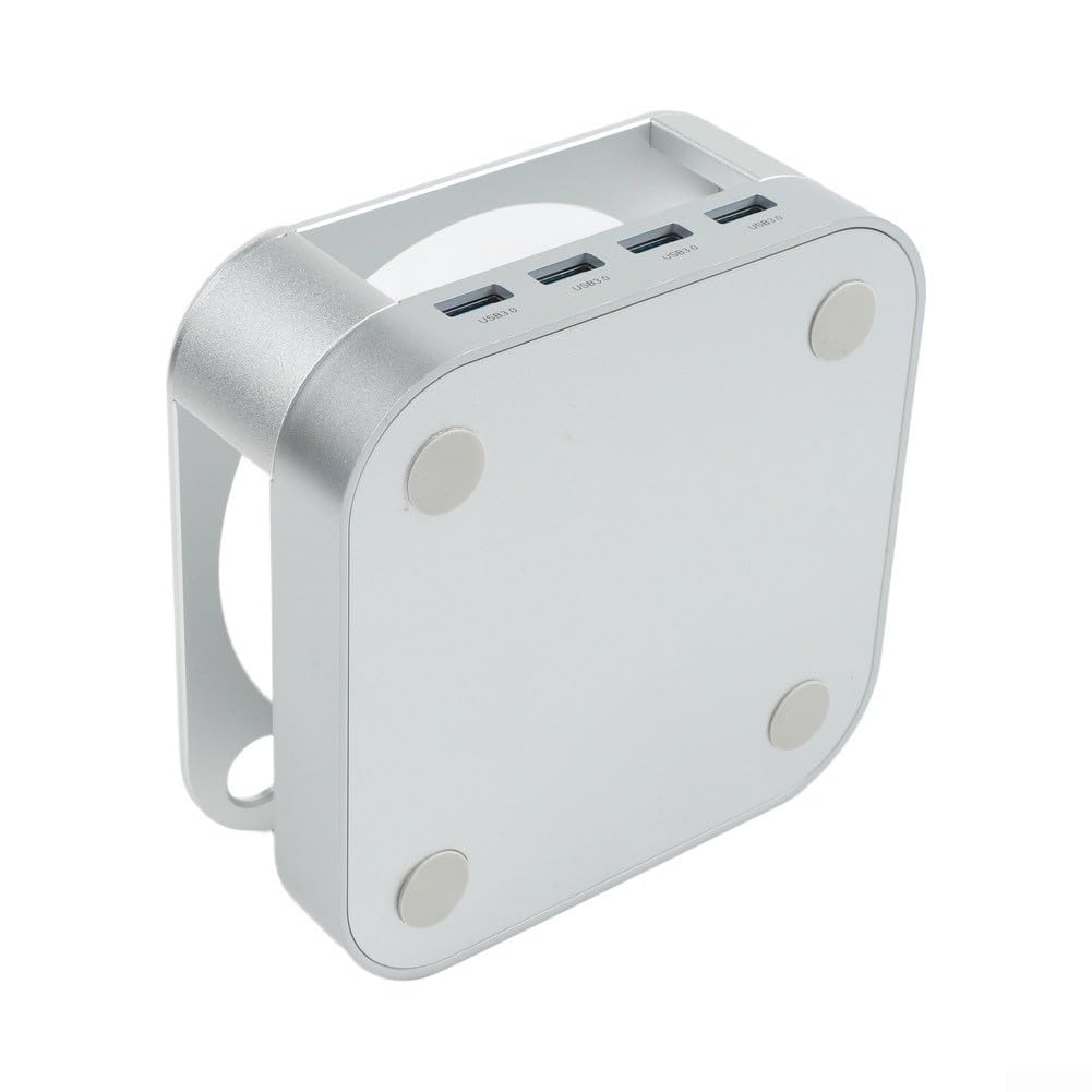 Stacja dokująca do komputera Mac do mini aluminium uchwyt pionowy USB 3.0 szybkie ładowanie, oszczędność miejsca, srebrna