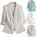 HGps8w 3/4 Sleeve Blazers for Women Dressy Open Front Cardigan Classic One Button Casual Work Office Suit Jacket with Pockets