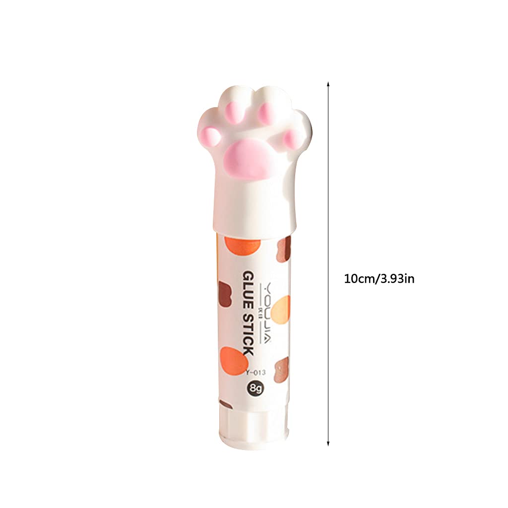 1 Pcs Cat Claw Cute Glue Stick, Random Cute Cat Claw Quick Stick Solid Glue, Kawaii Stationery Binding Tool School Office Supplies One Piece Art Glues and Pastes (Random)