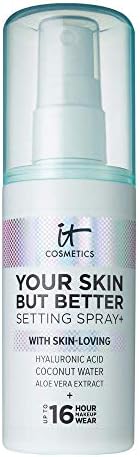 IT Cosmetics Your Skin But Better Makeup Setting Spray - Protects Makeup, Controls Shine, Provides Hydration - 16-Hour Hold - With Hyaluronic Acid, Coconut Water & Aloe Vera