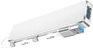 Hemobllo 1pc 4 Hub Charger Adapters Multi Charging Cable USB Ethernet Adapter Video USB Cable USB Splitter USB 3. 0 Hub for Laptop Abs Silver Practical Multi-Port USB Hub USB Splitters