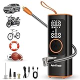 AstrilTrade Portable Air Compressor with Digital Display, 150PSI Wireless & Corded Tire Inflator for Car SUV Truck Bike, Auto Stop, 4 Modes, Power Bank LED Light