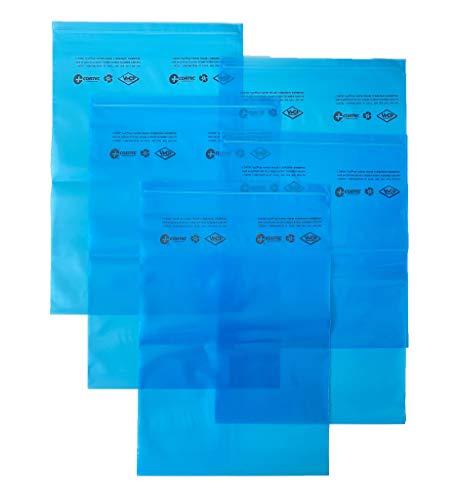 VCI Rust Prevention Zip Close Bags (12x18 inches - 4 mil) Cortec VpCI-126 Anti Rust Top Seal VCI Poly Bags for Metal Protection (Pack of 5)