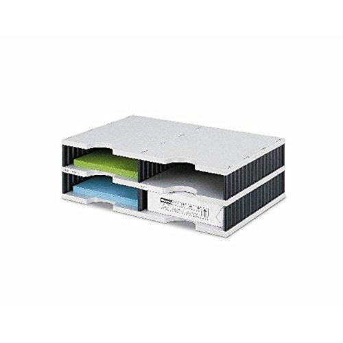 Styro styrodoc duo Archivbox Polystyrol blau, grau - Archivboxen (Polystyrol, blau, grau, 4 Schubladen) 485 mm, 153 mm, 331 mm)