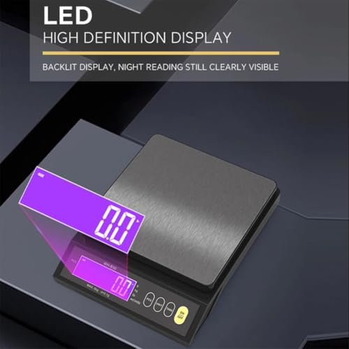 Báscula digital recargable 10kg 1g negra miniatura 3