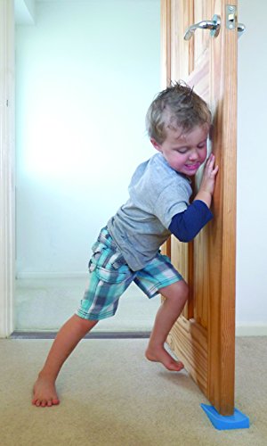 Jamm Jumbo Door Stopper | Door Stop Wedge Holds Doors Open In Both Directions | Premium Non Rubber Non Slip Hardware | Dusky Blue - 1 Pack #TOP1