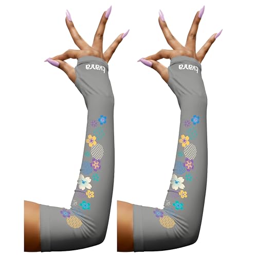 Image of TVARRA Anti-Tan Fingerless Arm Sleeves for Women|UV Protection Hand Cover Sleeves for Bike Riding, Running & Outdoor Use,Dust & Summer Protection Arm Sleeves