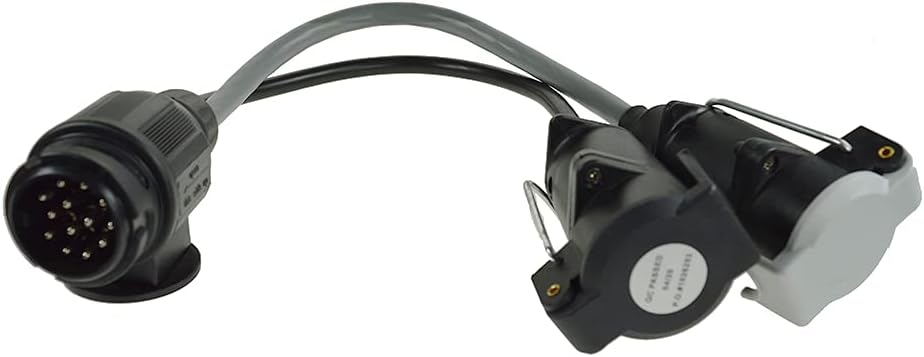 Maypole Conversion Lead with 13 Pin Plug and 2 × 7 Pin Sockets (12N & 12S) Cable used 7×0.65mm2 and 1×1.5mm2 + 4×2.5mm2