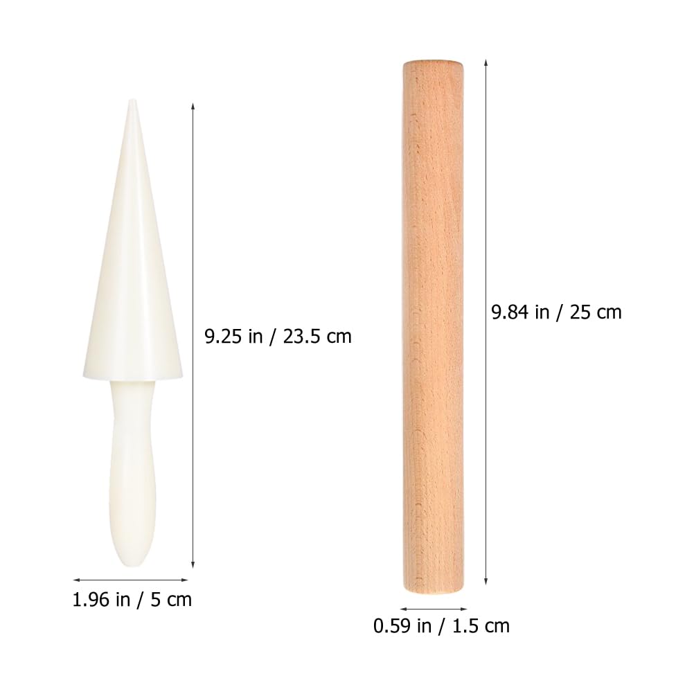 PRETYZOOM 1set Egg Cone Mold and Cone Roller Stick for Baking Egg Roll Accessory and Ice Cone Maker for Desserts Pastry Decorating and Homemade Treats