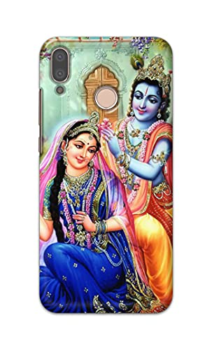 Image of Printed Hard Back Cover Case for Huawei P20 Lite | Huawei Nova 3e Back Cover (Radha Krishna) -1803