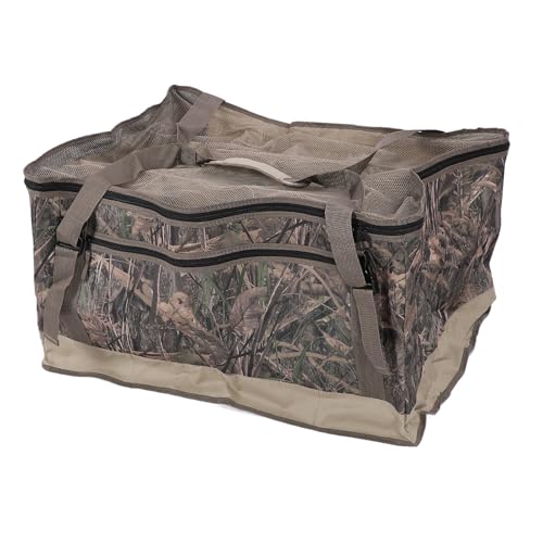 12 Slot Duck Decoy Bag, Adjustable Shoulder Straps Utility Tote Bag Organizer with Zipper Mesh Lid for Outdoor Activities Camping 31.5x23.6x16.5in
