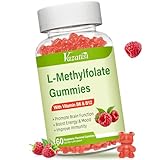 Vazatisi L-Methylfolate 15 mg Gummies with Methyl B12, Folate Supplement for Mood, Brain Health, Immune Support, Raspberry Flavor, 60 Count