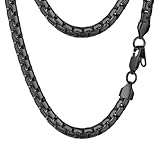 PROSTEEL Punk Jewelry Link Chain Black Necklace Neck Chain 6mm 20inch Gothic Men Cool Chains Mens Necklace