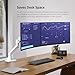 BEWISER Heavy Duty Monitor Arm Mount for 34-49 inches and Ultra 57 inches Screens,Weight Capacity Up to 44 lbs,Full Motion Height Swivel Adjustable Monitor Arm(White)