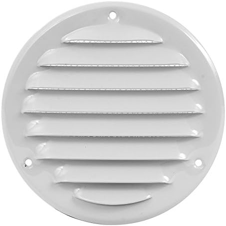 diameter 200mm / 8" inch White Round Metal Air Vent Grille Cover with Insect Mesh - Ventilation Cover