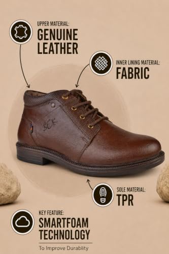 Image of Buckaroo HARKAN Full Grain Natural Leather Casual Boots for Men