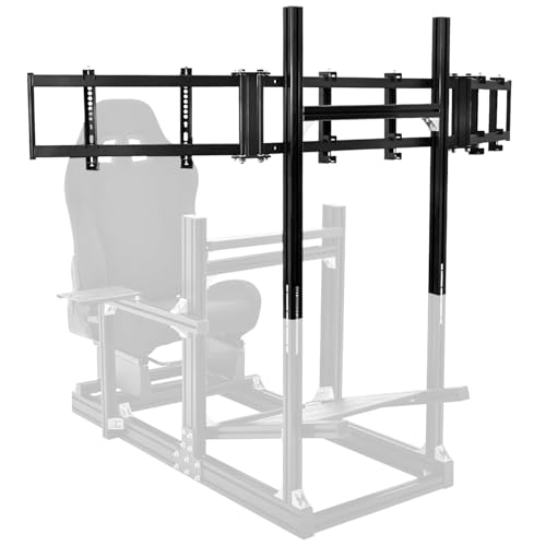 Anman Racing Simulator Cockpit Monitor Stand Fit for Logitech/Thrustmaster/Fanatec G29/G923/T248 Only Suitable Aluminum Racing Cockpit Without Wheel,Pedal