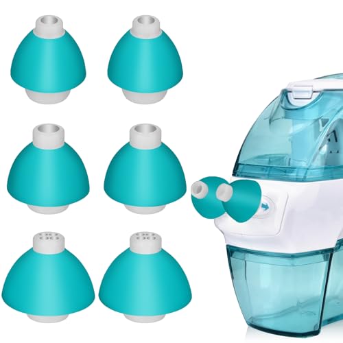 3 Pairs Nose Pillows Compatible with Navage Nasal Care - High Grade Silicone Nose Buds Sinus Pillows Compatible with Navage Nasal Irrigation System (Small Standard Extra Large) in Blue & White