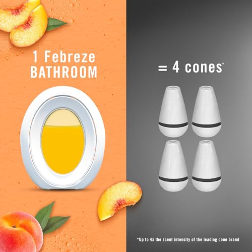 Febreze Bathroom Air Freshener, Odor-Fighting, Plug In Alternative, Air Fresheners for Home and Bathroom and Kitchen, Closet Air Fresheners, Lilac Sunrise and Juicy Summer Peaches Scent, 4 Count by Febreze - Image 7