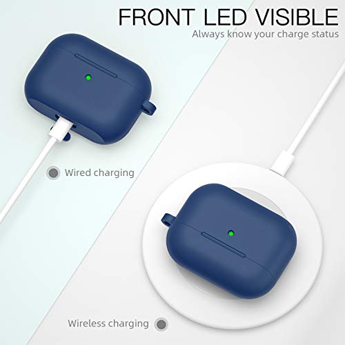 Brg For Airpods Pro Case,Soft Silicone Skin Cover Shock-Absorbing Protective Case With Keychain For Apple Airpods Pro [Front Led Visible] #TOP4