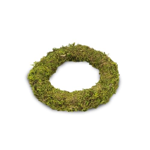 NaDeco Moos-Kranz mit Durchmessern von 10, 12, 15, 20, 25 & 30cm zur Auswahl | Moosring | Türkranz Basis | Kleiner Türkranz | Dekokranz | Naturkranz | Weidenkranz, Größe:Ø 20 cm