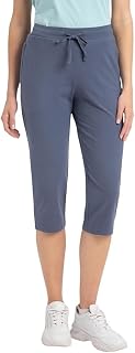 Jockey 1300 Women's Super Combed Cotton Elastane Stretch Slim Fit Solid Capri with Side Pockets Price In India