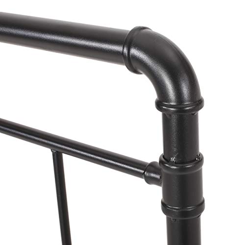 Gdf Studio Ina Contemporary Iron Twin Headboard, Flat Black #TOP4