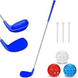 Realspring Golf Game Club Set Plastic Golf Chipping Clubs With Oversize Heads For Home Backyard Bucket Game Outdoor Indoor Training Practice Gift For Adults(36 Inch,Blue)