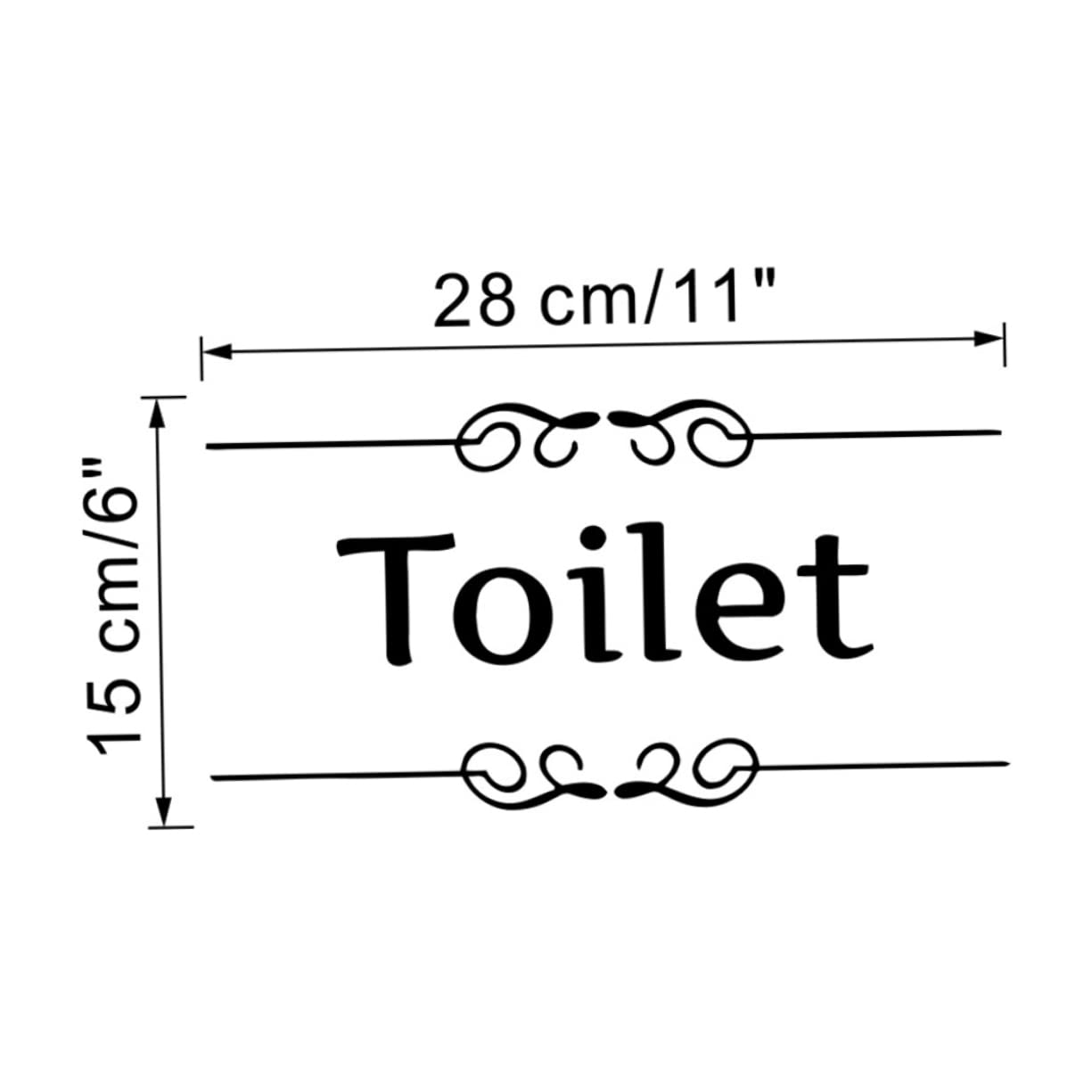 Anneome 4pcs Creative Bathroom Wall Stickers DIY Restroom Decor English Letter Design for Home Public Toilets