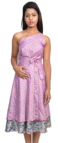 Wevez Two Layer Magic Wrap Around Skirt / Dress - Silk Sari Wrap, Assorted Color / Print 3 Pack #TOP1