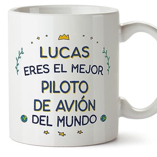 MUGFFINS Tazas Personalizadas para PILOTO DE AVIÓN hombre - En