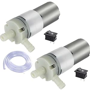 RUNCCI-YUN 2PCS 6V-12V Micro Motorpumpe, Aquarium wasserpumpe mini, Wasserkühlpumpe selbstansaugend 370 DC 12 V Mini Wasser Saugpumpe, Membranpumpe Geräuscharm, für Tee Maschine Aquarium Wasserspender
