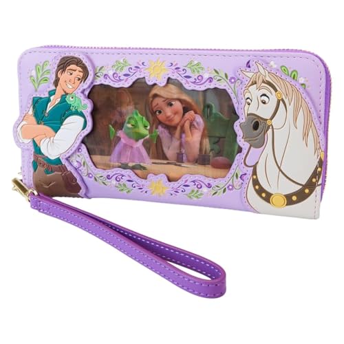 Loungefly Disney Tangled Rapunzel Lenticular Zip Around Wristlet Wallet