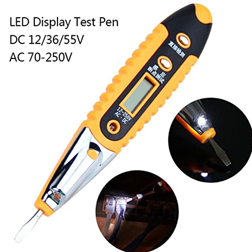 Image of yadav AC /DC 12-250V LCD Digital Display Voltage Test Pen Multi-functional Voltage Detector Tester