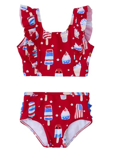 Image of RuffleButts Baby /Toddler Girls UPF50+ Waterfall Tankini Two Piece Swimsuit
