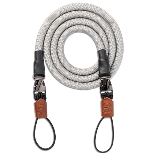 C-Rope Kameragurt Climber aus Kletterseil, Umhängegurt, Kamera-Gurt für alle Kameras aus Kletter-Seil (Cool Gray, 140cm)