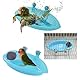 Fayemint 2 Stück Vogel Badewanne Mit Spiegel, Vogelkäfig Dusche Zubehör, Vogelbadewanne für Käfig, für Wellensittich Nymphensittich Sittich Fink (18.5×9.5×4cm)