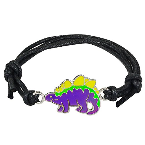 Cute Stegosaurus Dinosaur Charm Color Change Mood Bracelet For Boys Girls Dino Jewelry