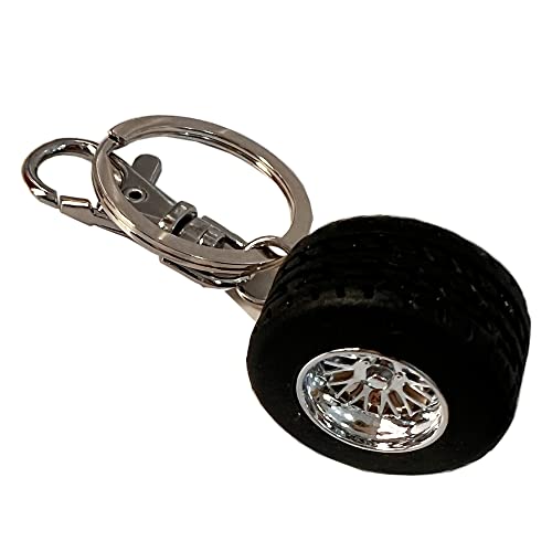 Kckeys Creative Simulation Rubber Tire Racing Tire Wheel Keychain,Automotive Part Motorcycle Car Fans Keyring,Backpack Decoration Key Chain Pendant #TOP2