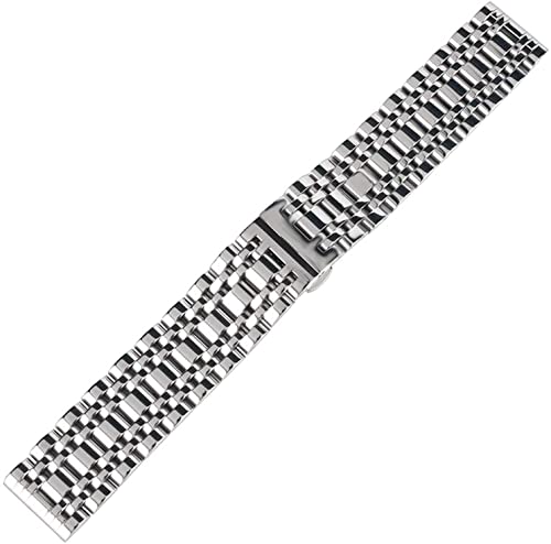 Bracelet de montre homme acier inoxydable résistant eau et usure 22mm