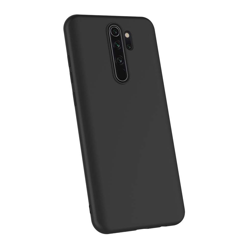 Cover + Vetro Per Xiaomi Redmi Note 8 Pro – Custodia Silicone Nera E Pellicola