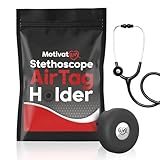 Stethoscope Air Tag Holder, Attach to Never Lose Your Stethoscope (Black)